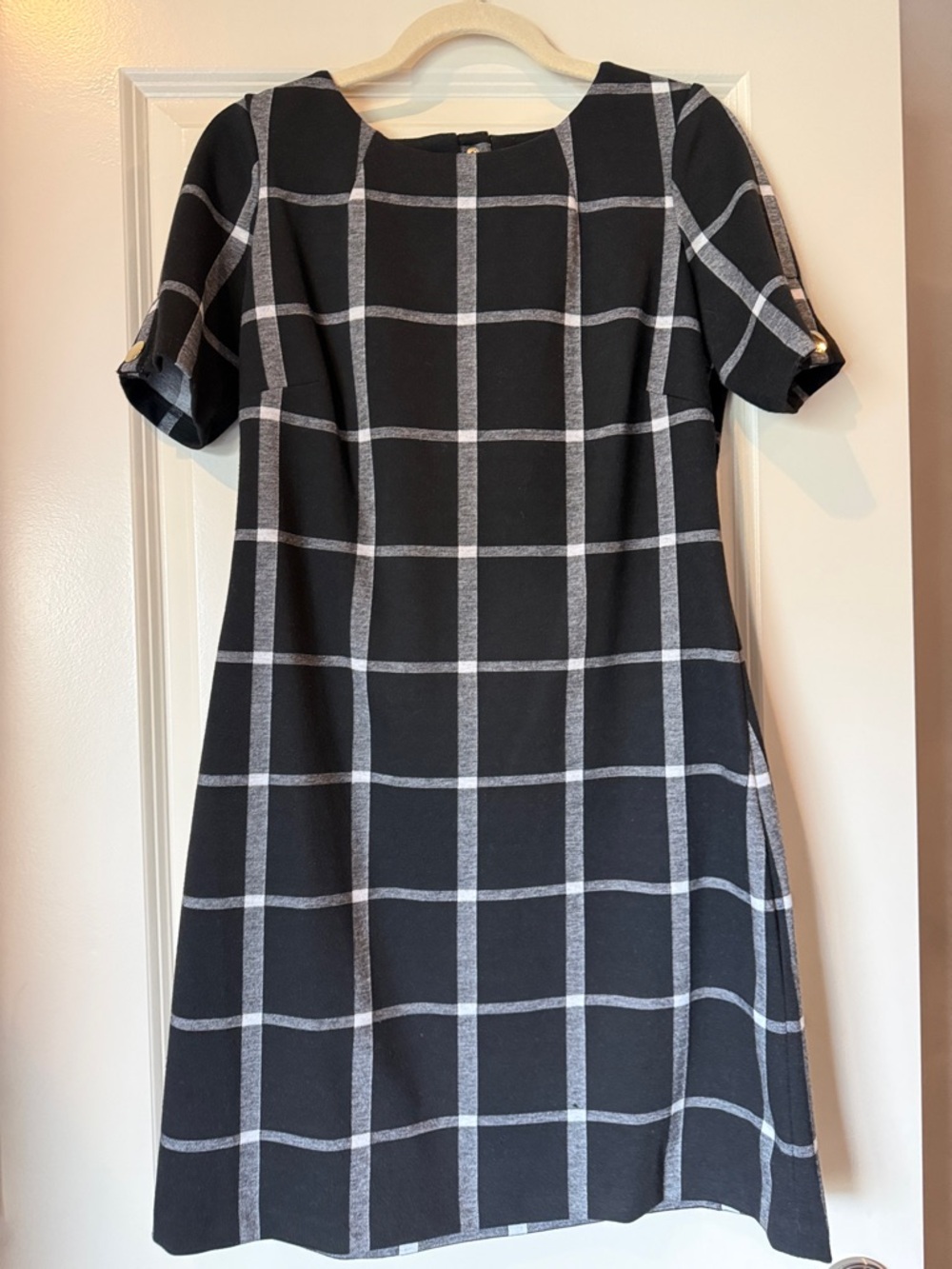 Tommy Hilfiger Plaid Shirt Sleeve Dress Size 10